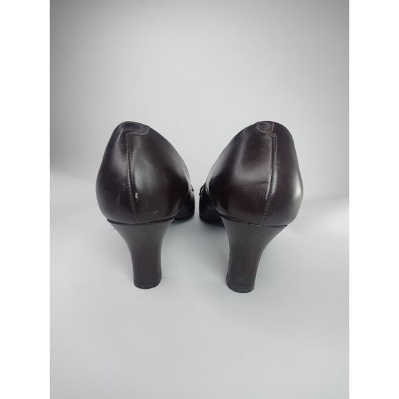 Vintage Y2K pointed toe Brown Max de Carlo kitten heel Sz 9 - Picture 4 of 8